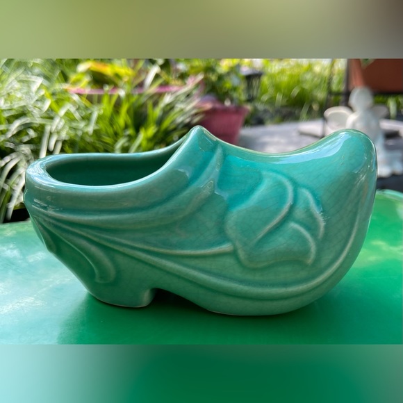 VINTAGE RETRO PLANTER  shaped like a DUTCH SHOE - 1940s-50s - Picture 2 of 10